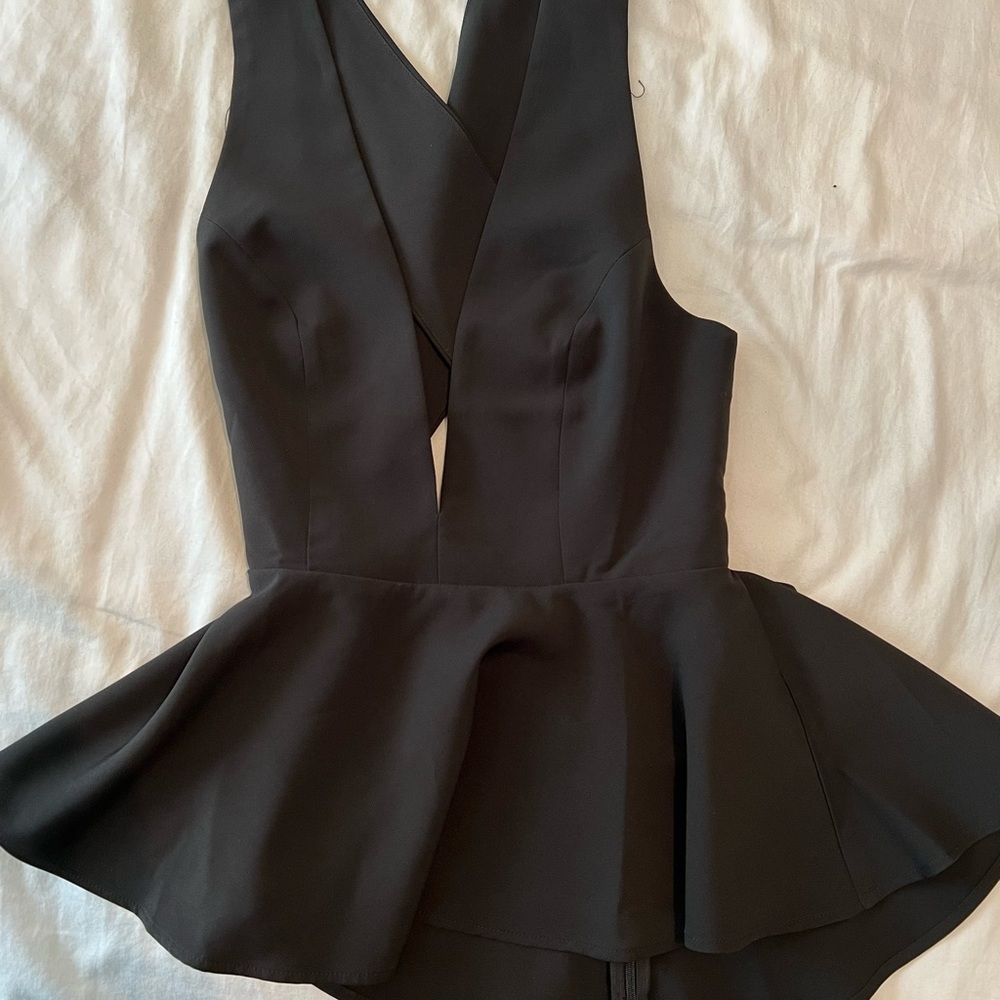Black Lovers and Friends peplum blouse